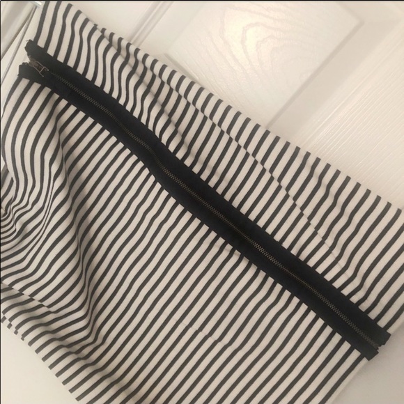 EUC Madewell Eventide Side Zip Navy Stripe Skirt L - Picture 3 of 4